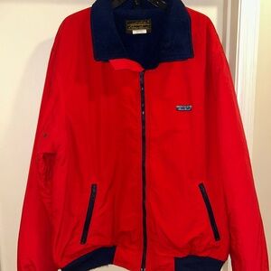 Vintage 80s Eddie Bauer Red Jacket with Navy Accents